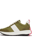 Flow Fabric/Suede/Leather Flatform Trainers F-MODE Microwobbleboard Camo Green Mix 3