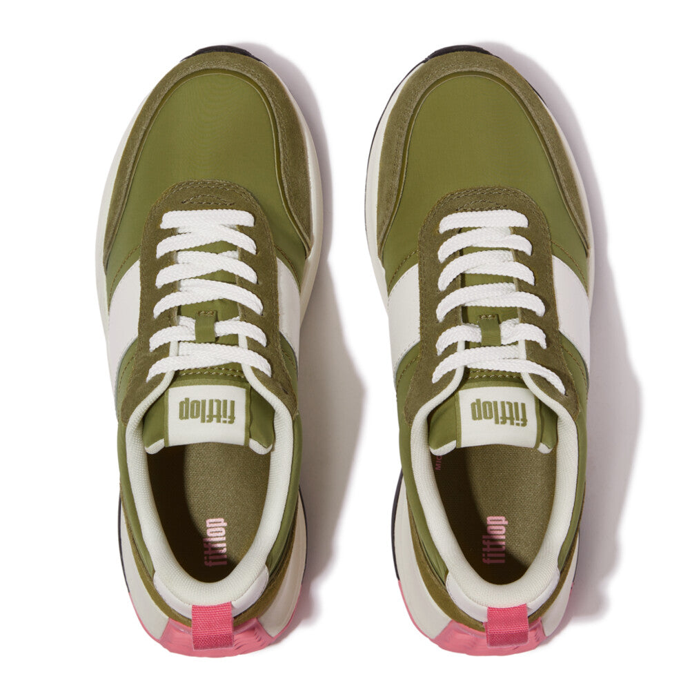 Flow Fabric/Suede/Leather Flatform Trainers F-MODE Microwobbleboard