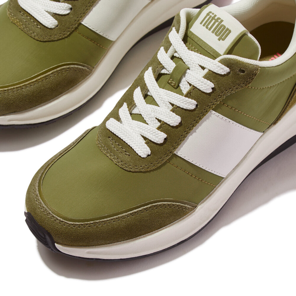 Flow Fabric/Suede/Leather Flatform Trainers F-MODE Microwobbleboard