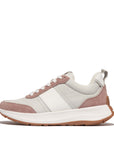 Flow Fabric/Suede/Leather Flatform Trainers F-MODE Microwobbleboard Dusky Pink Mix 4