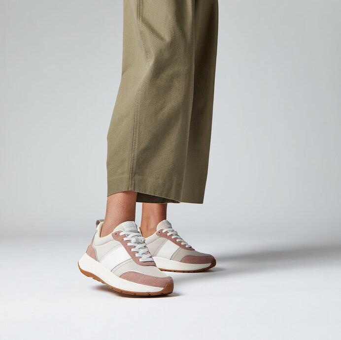 Flow Fabric/Suede/Leather Flatform Trainers F-MODE Microwobbleboard