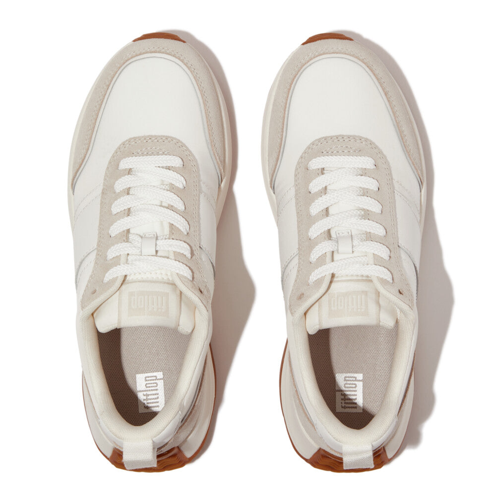 Flow Fabric/Suede/Leather Flatform Trainers F-MODE Microwobbleboard