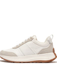Flow Fabric/Suede/Leather Flatform Trainers F-MODE Microwobbleboard Urban White Mix 3