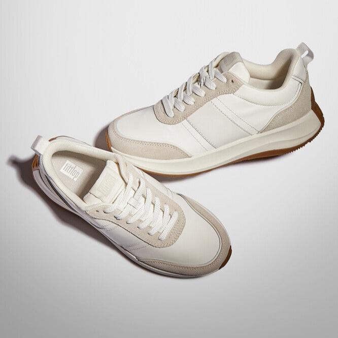 Flow Fabric/Suede/Leather Flatform Trainers F-MODE Microwobbleboard