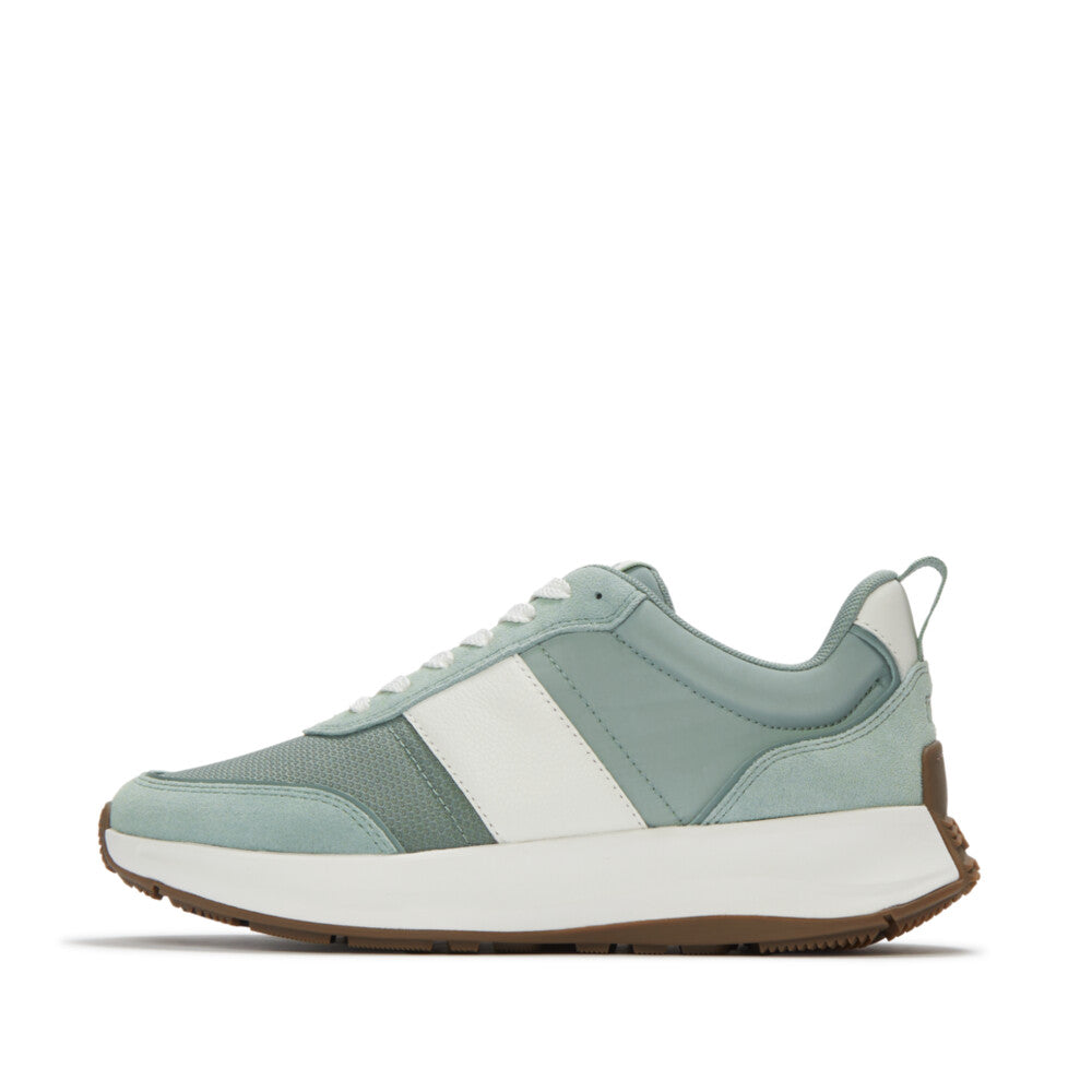 FITFLOP F-MODE Flow Fabric/Suede Sneakers SNEAKER Frosted Sage UK4