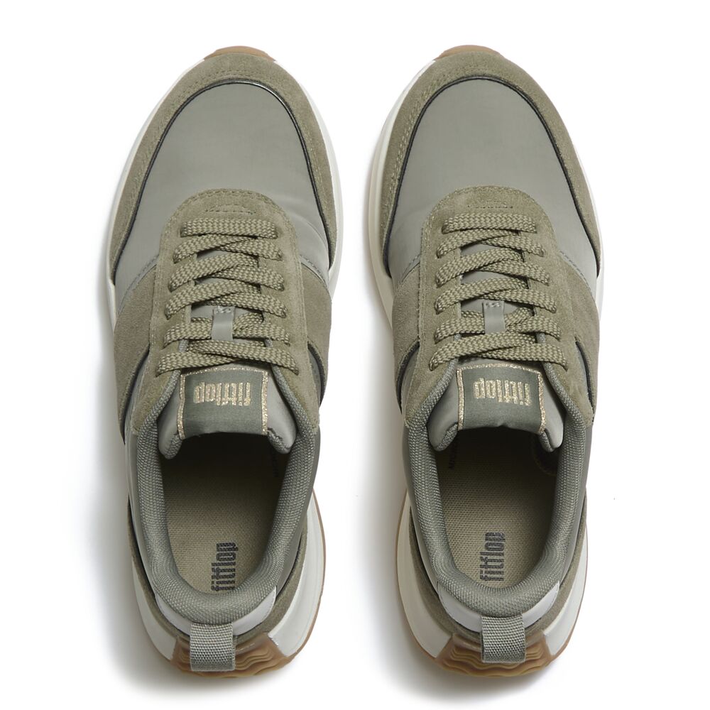 FitFlop F-Mode Flow Mesh Metalic Trainers