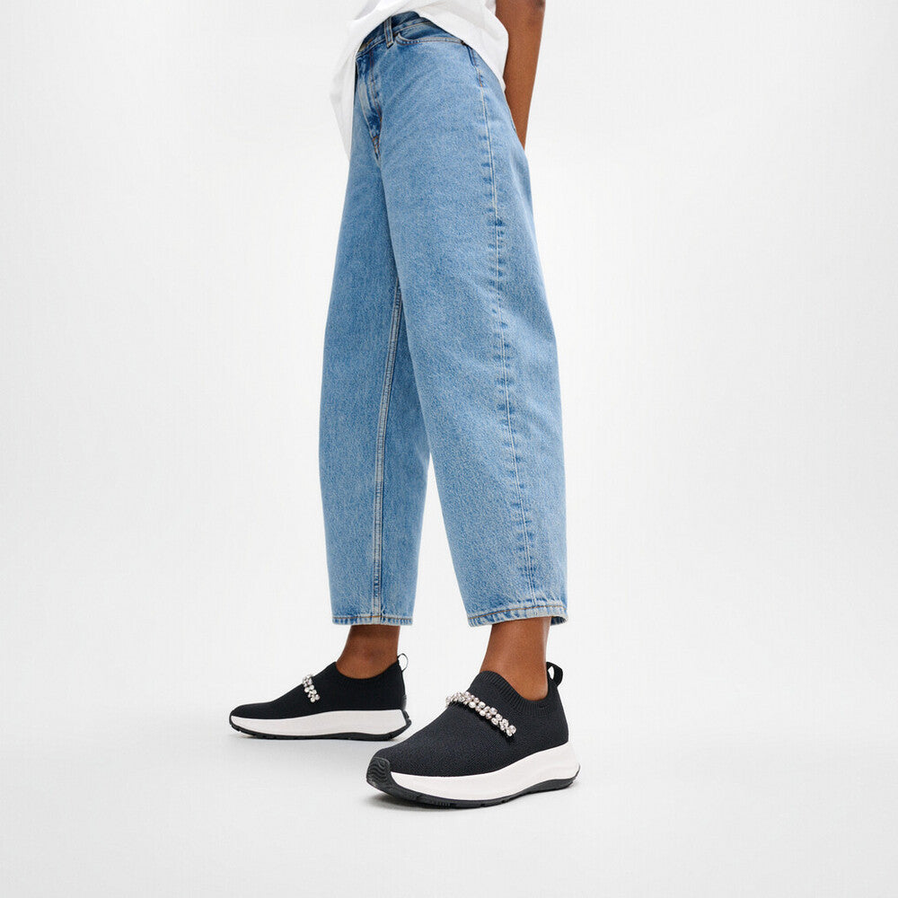 FITFLOP F-MODE Flow Pearl and Crystal Knit SNEAKER