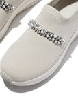 FITFLOP F-MODE Flow Pearl and Crystal Knit SNEAKER