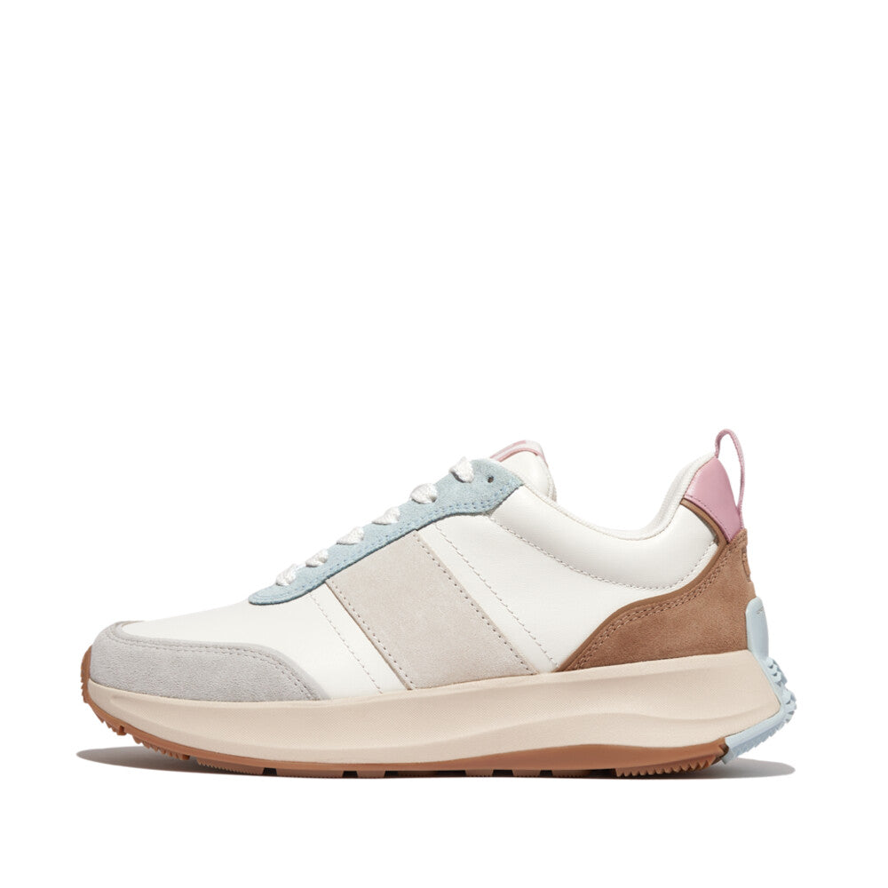 Flow Suede-Mix Flatform Trainers F-MODE Microwobbleboard Classic Tan Mix 4