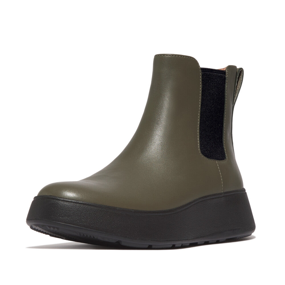 Leather Flatform Chelsea Boots F-MODE Microwobbleboard