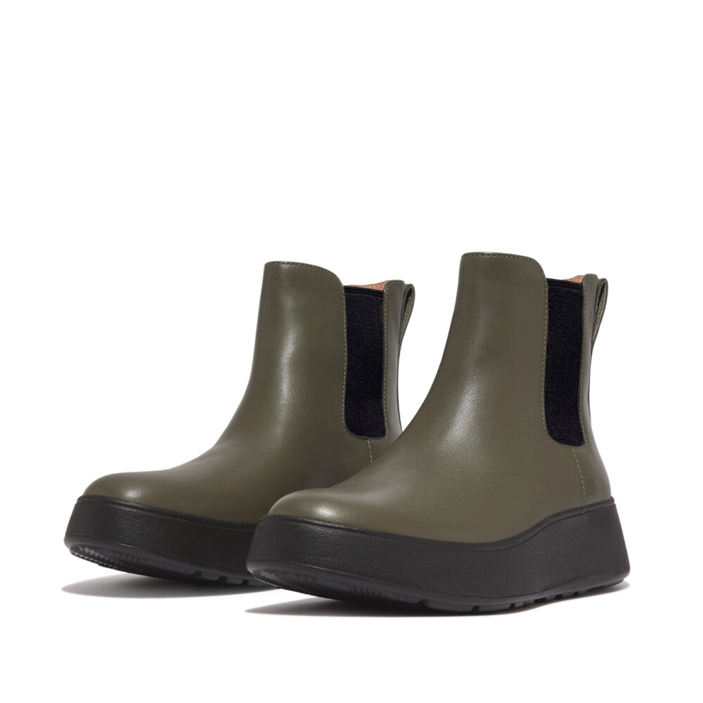 Leather Flatform Chelsea Boots F-MODE Microwobbleboard