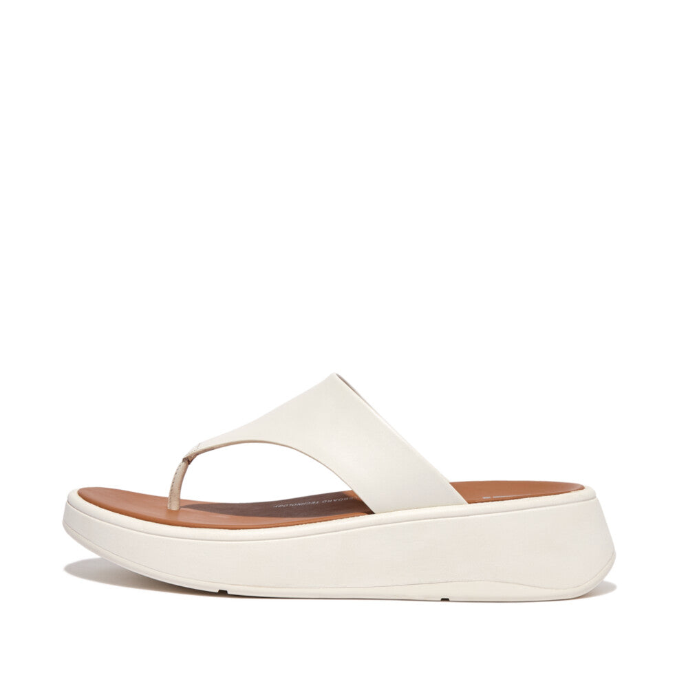 FitFlop FitFlop F-MODE Leather Flatform Toe-Post Sandals  Cream 4 