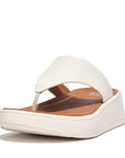 Leather Flatform Toe-Post Sandals F-MODE Microwobbleboard
