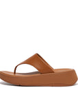 FitFlop FitFlop F-MODE Leather/Cork Flatform Toe-Post Sandals  Light Tan 4 