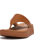 Leather/Cork Flatform Toe-Post Sandals F-MODE Microwobbleboard