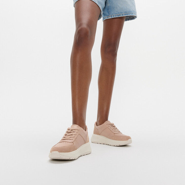 Leather/Suede Flatform Trainers F-MODE Microwobbleboard