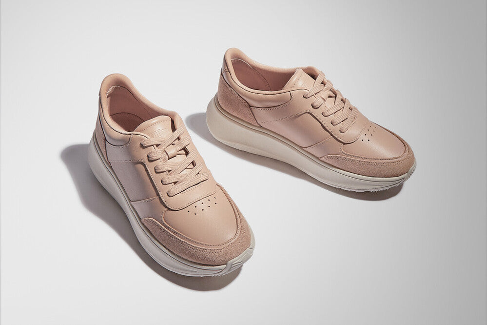Leather/Suede Flatform Trainers F-MODE Microwobbleboard