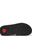 Metallic-Leather/Webbing Flatform Fisherman Sandals F-MODE Microwobbleboard