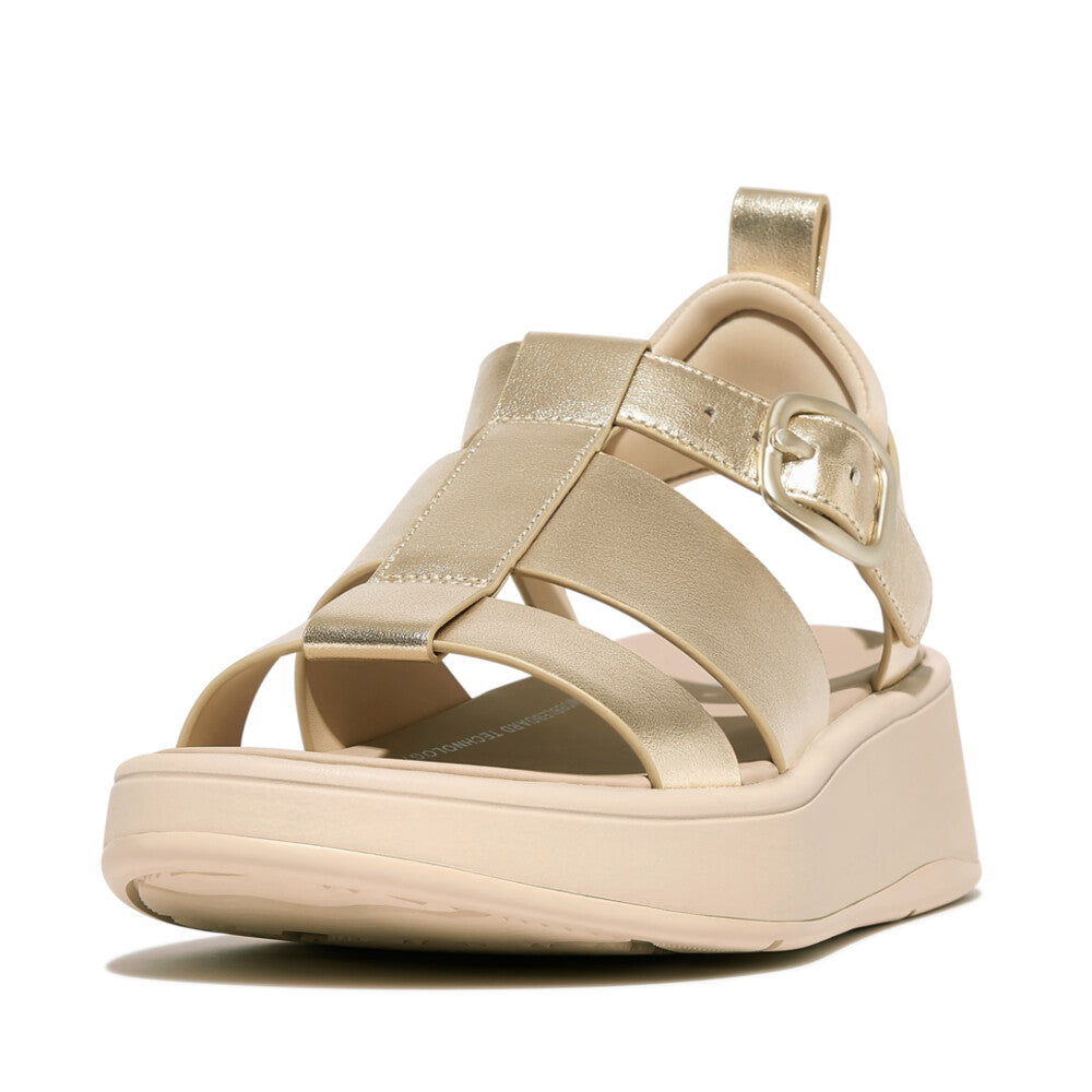 FitFlop FitFlop F-MODE Metallic Leather Flatform Fisherman Sandals Microwobbleboard