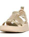 FitFlop FitFlop F-MODE Metallic Leather Flatform Fisherman Sandals Microwobbleboard