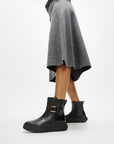 FitFlop F-MODE Square-Ring Leather Ankle Boots Boot