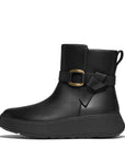 FitFlop F-MODE Square-Ring Leather Ankle Boots Boot Black 4