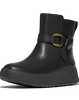 FitFlop F-MODE Square-Ring Leather Ankle Boots Boot
