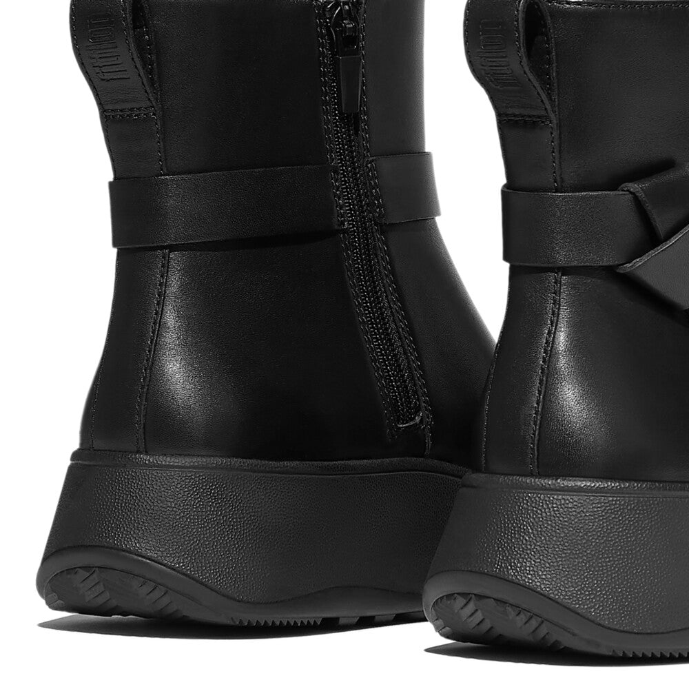 FitFlop F-MODE Square-Ring Leather Ankle Boots Boot