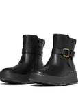 FitFlop F-MODE Square-Ring Leather Ankle Boots Boot