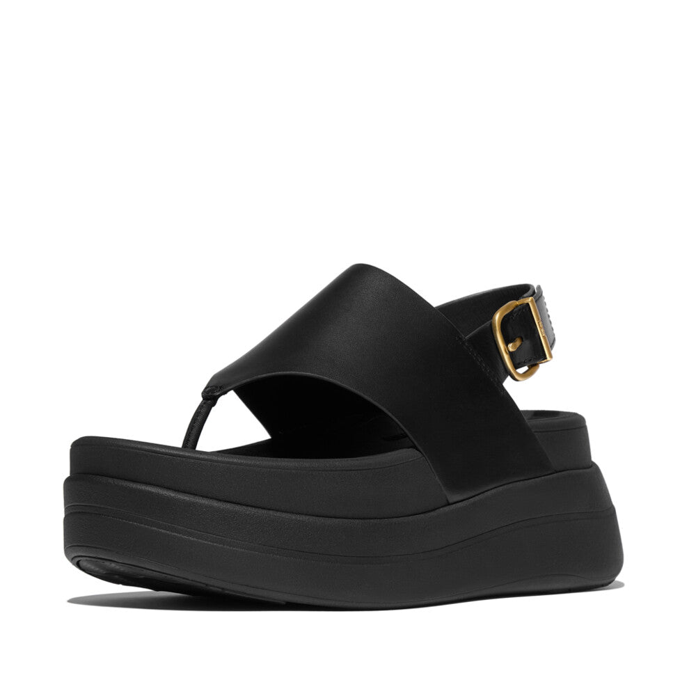 FitFlop F-MODE Stack Leather Back-Strap Toe-Post Sandals Sandal