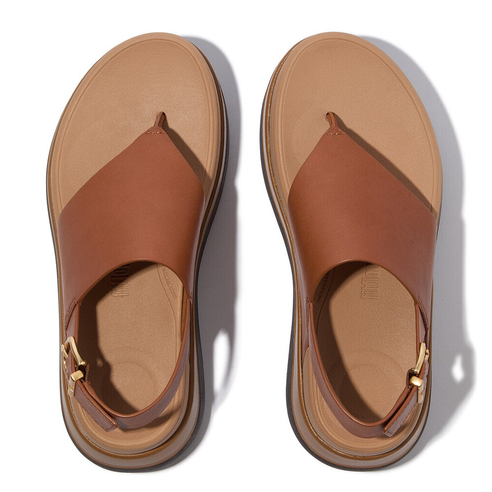 FitFlop F-MODE Stack Leather Back-Strap Toe-Post Sandals Sandal