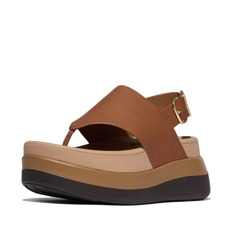 FitFlop F-MODE Stack Leather Back-Strap Toe-Post Sandals Sandal