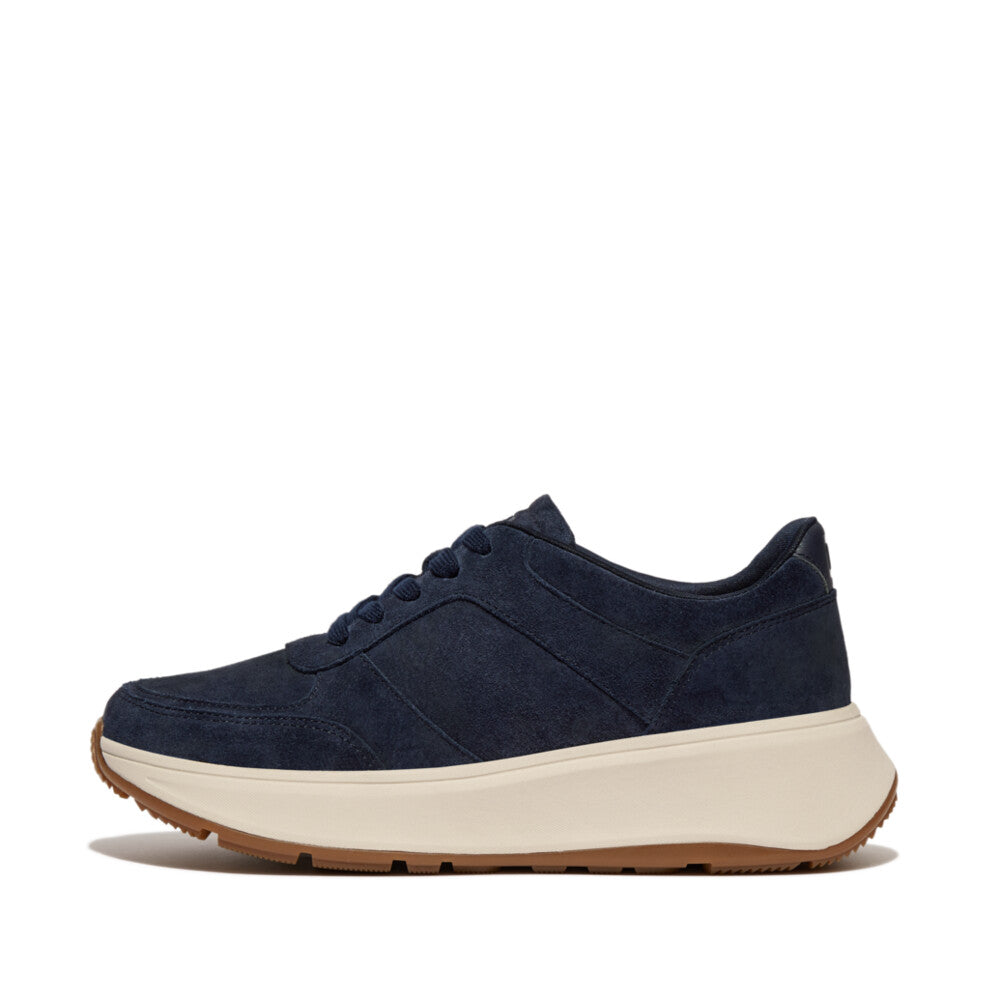 Suede Flatform Trainers F-MODE Microwobbleboard Midnight Navy 3