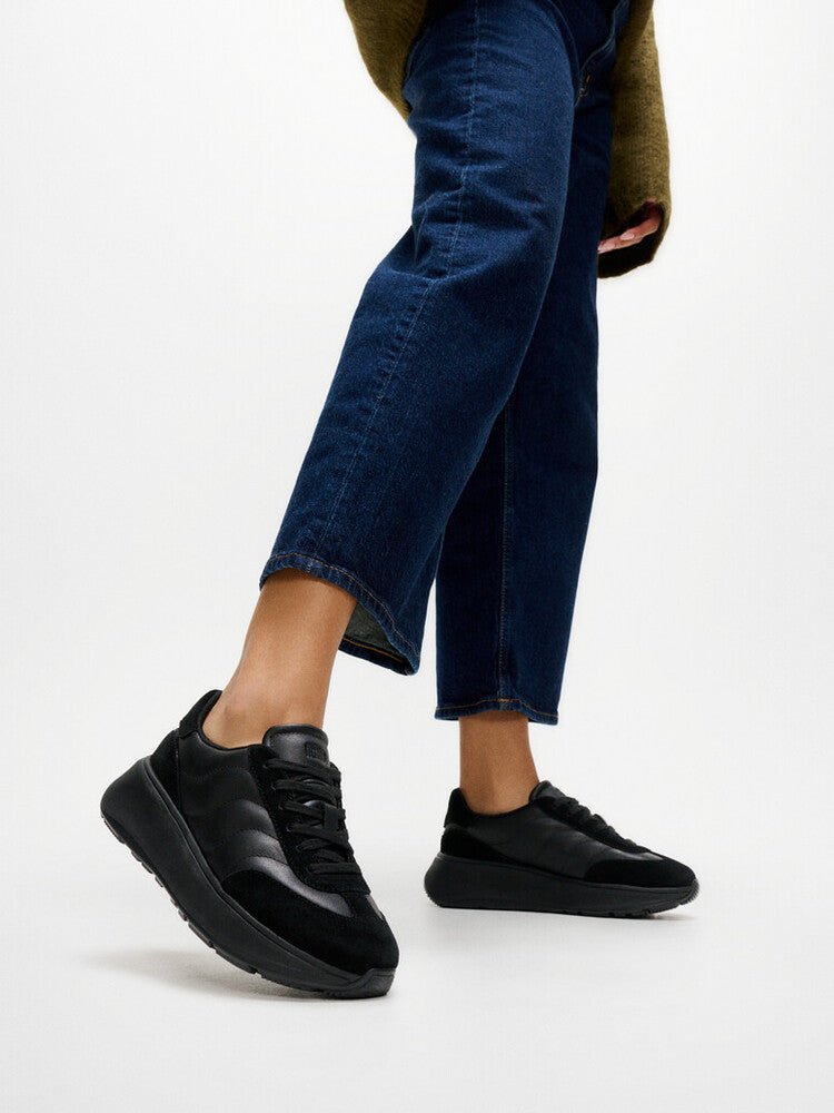 FitFlop F-MODE T-Toe Wave Leather Suede Sneaker Sneaker