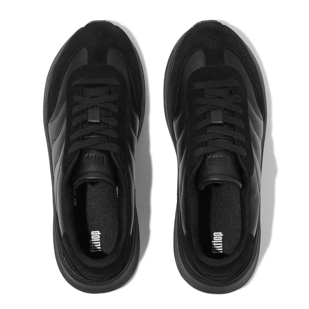 FitFlop F-MODE T-Toe Wave Leather Suede Sneaker Sneaker