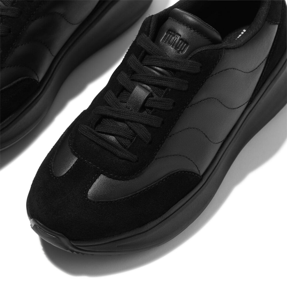 FitFlop F-MODE T-Toe Wave Leather Suede Sneaker Sneaker