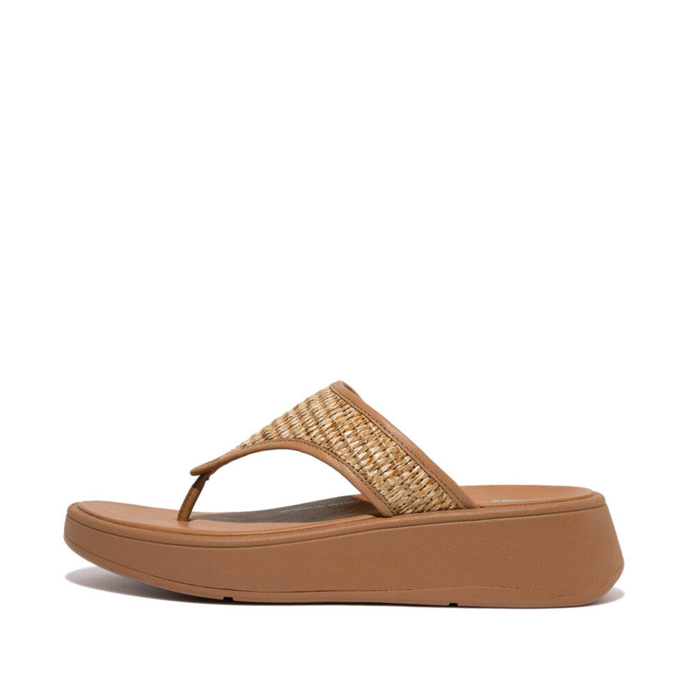 FitFlop FitFlop F-MODE Leather Flatform Toe-Post Sandals  Tan 4 