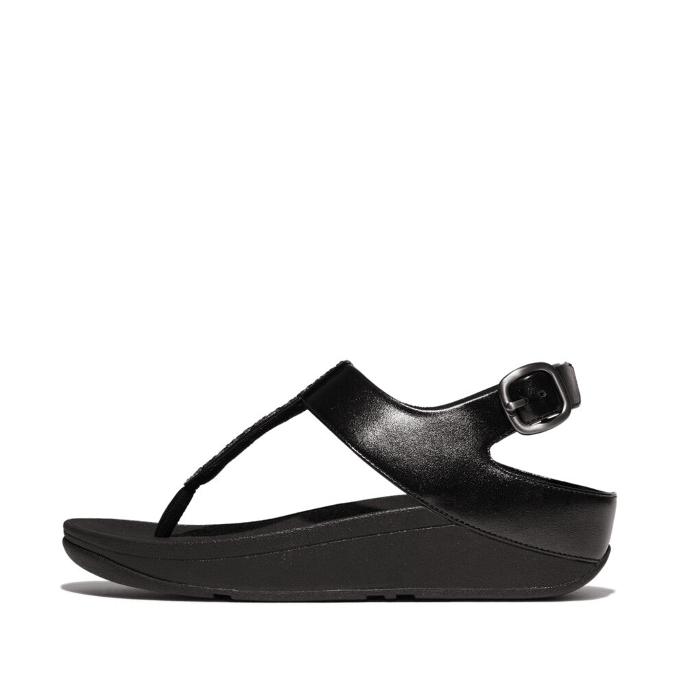 FitFlop FitFlop Fino Crystal Mix T-Strap Sandals Sandal Black 4