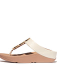 FitFlop FitFlop Fino Resin-Hoop Leather Toe-Post Sandals Sandal Paris Beige 4 