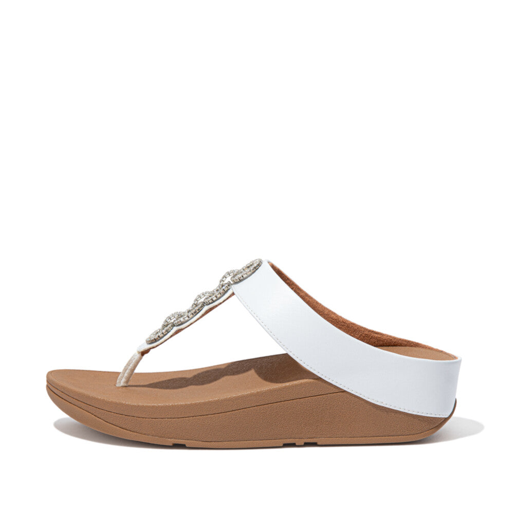 FitFlop FINO Sparkle Toe-Post Sandals Sandal Urban White 4