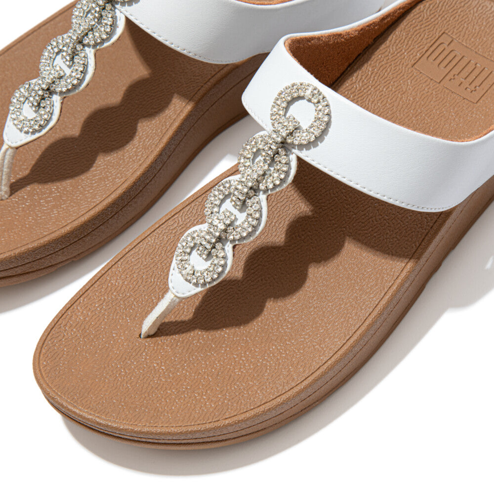 最終値下げ！FitFlop Fino Sparkle サンダル ホワイト FitFlop Fino Sparkle Toe-Post Sandals - Trenton