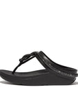 FitFlop FitFlop LULU Crystal-Cord Leather  All Black 3 