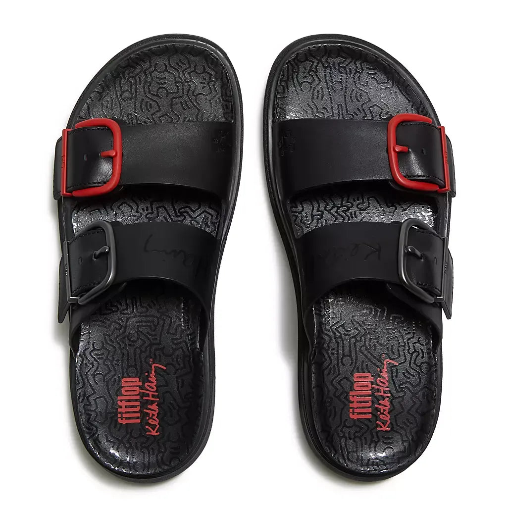 FitFlop Gen-FF X Keith Haring Leather Two-Bar Slides