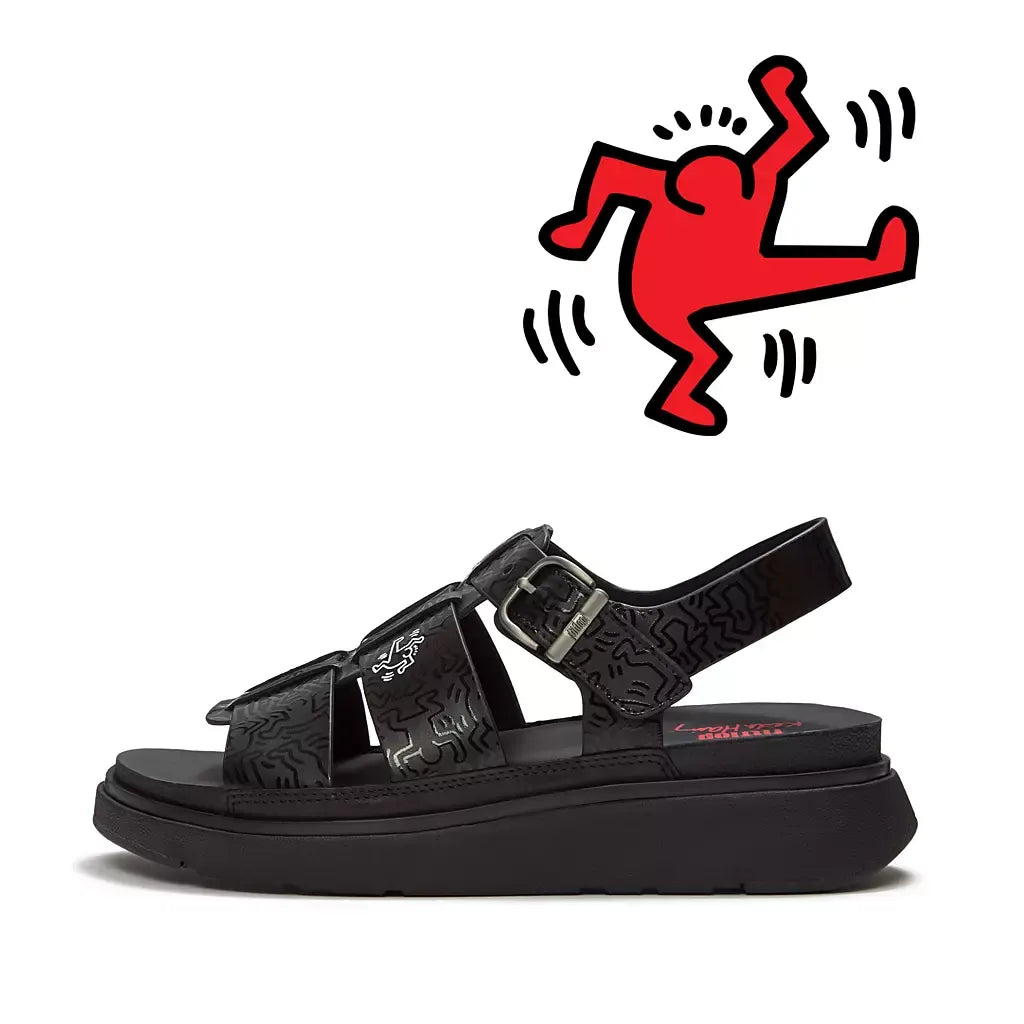 FitFlop Gen-FF X Keith Haring Leather Fisherman Sandals