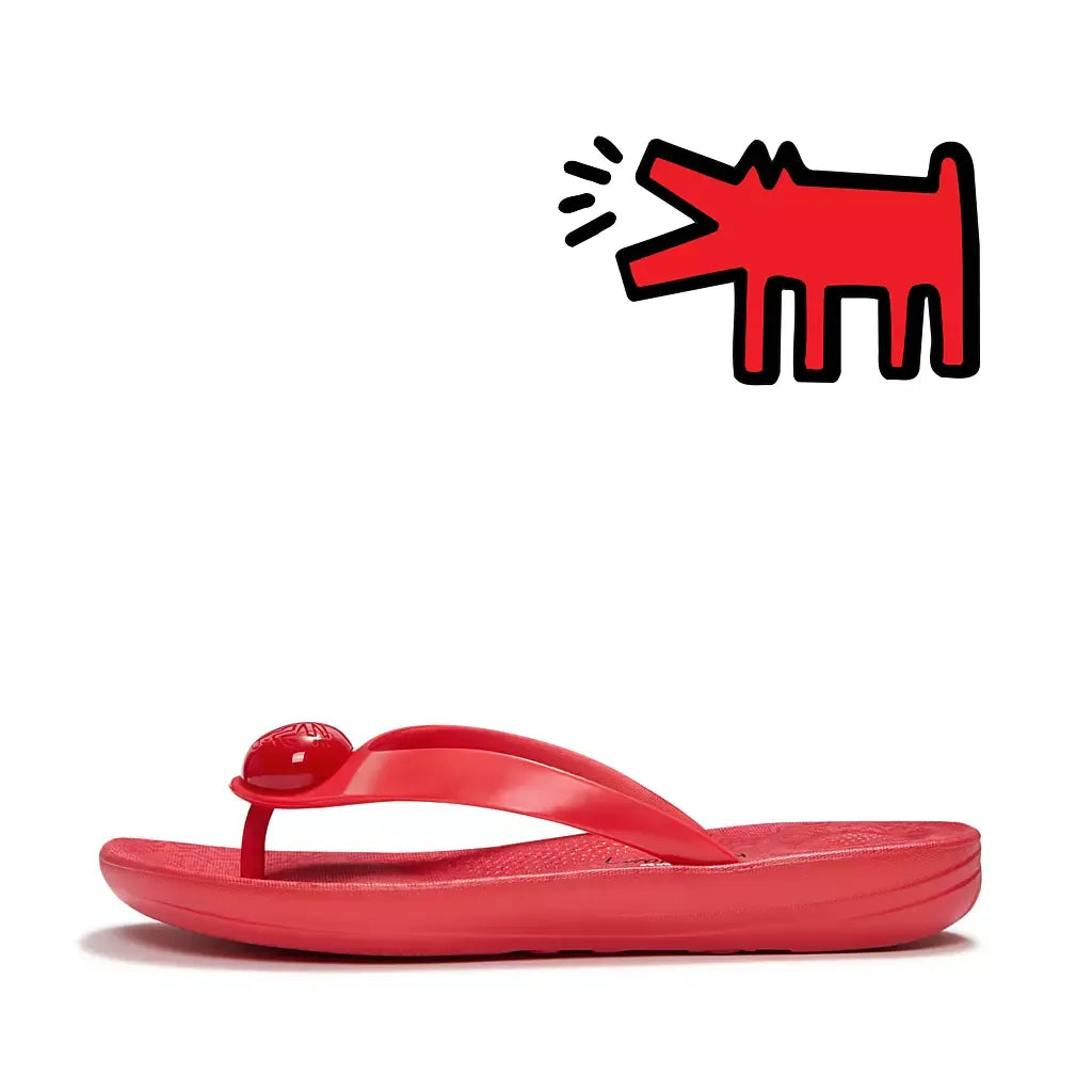 FitFlop FitFlop iQushion X Keith Haring Flip-Flops iQushion Signal Red UK 3