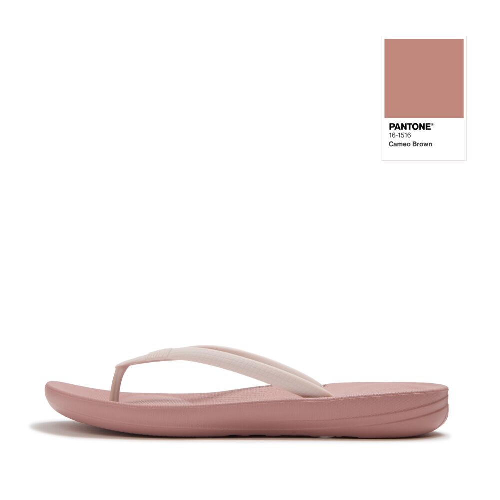 FitFlop FitFlop X PANTONE iQushion Toe-Posts iQushion Cameo Brown UK 3