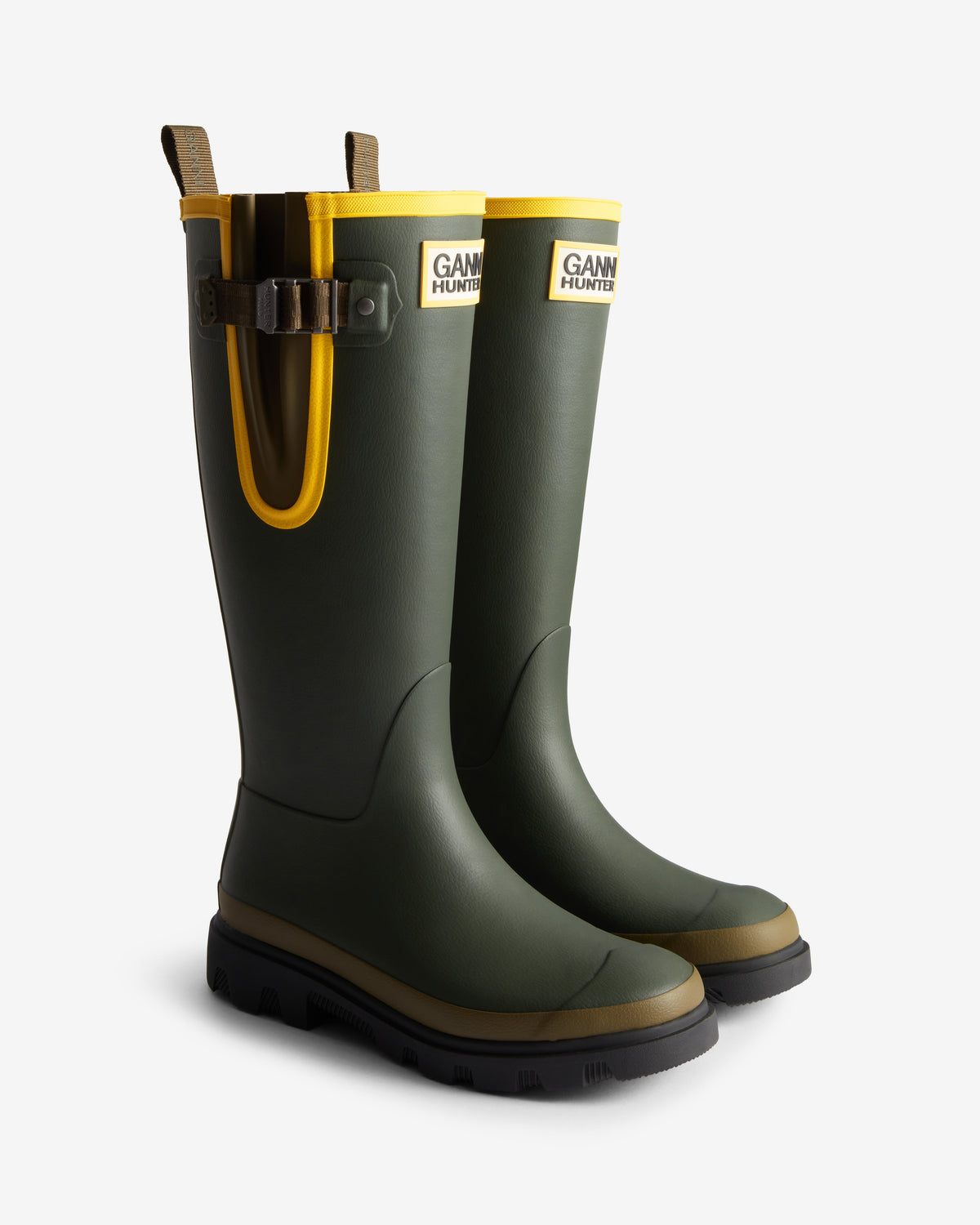 Hunter X GANNI Downpour Field Adjustable Tall Wellington Boots