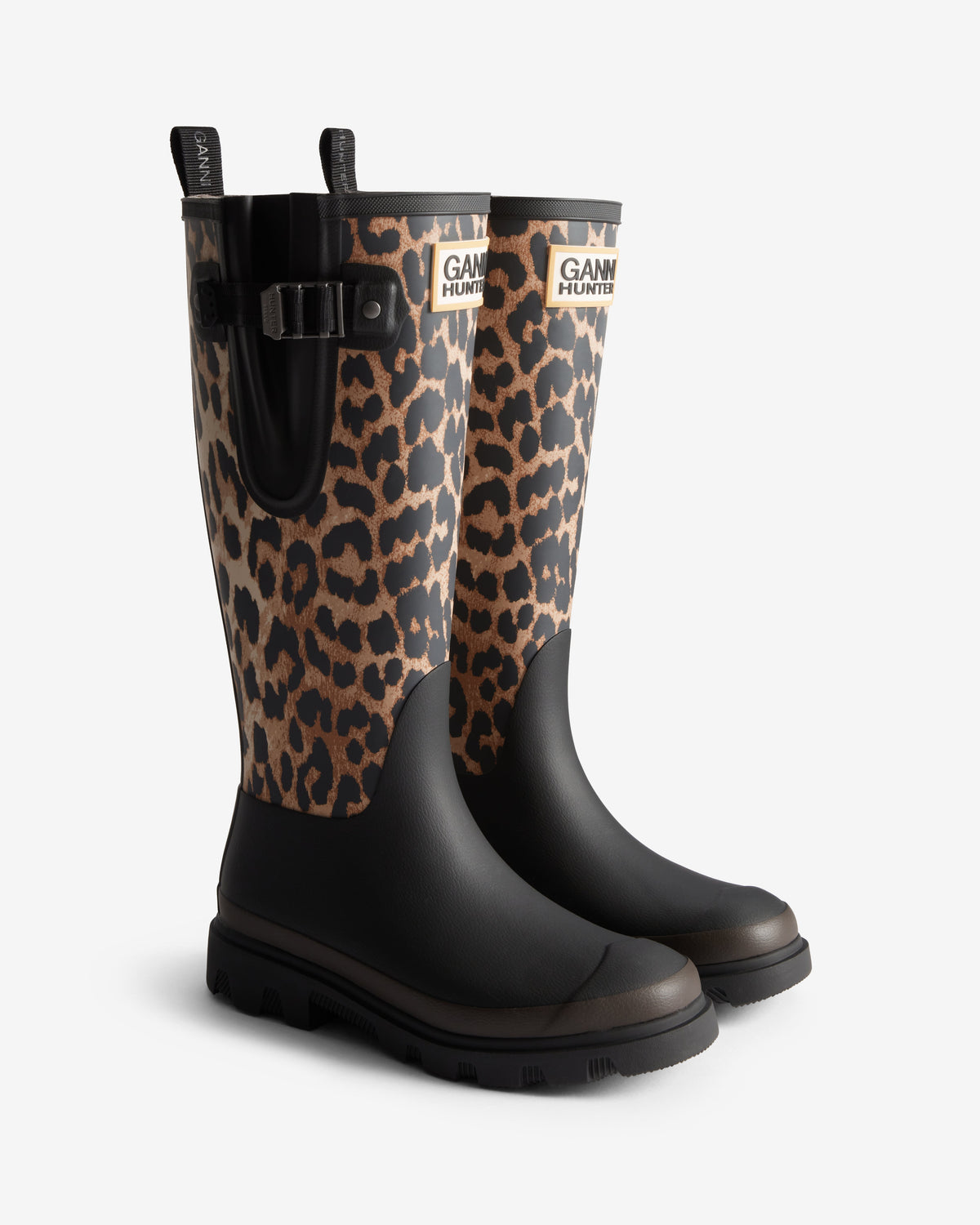 Hunter X GANNI Downpour Field Adjustable Tall Wellington Boots