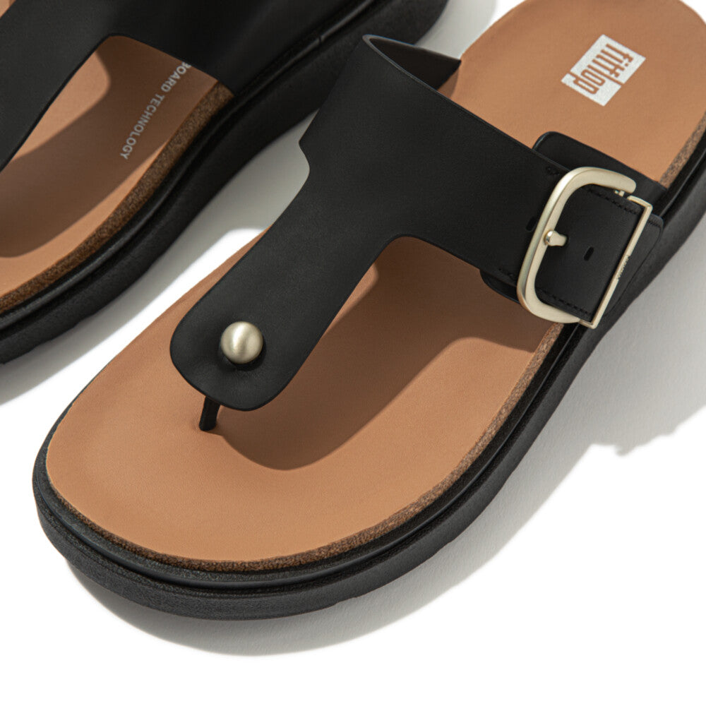 Buckle Leather Toe Post Sandals Gen-FF Microwobbleboard
