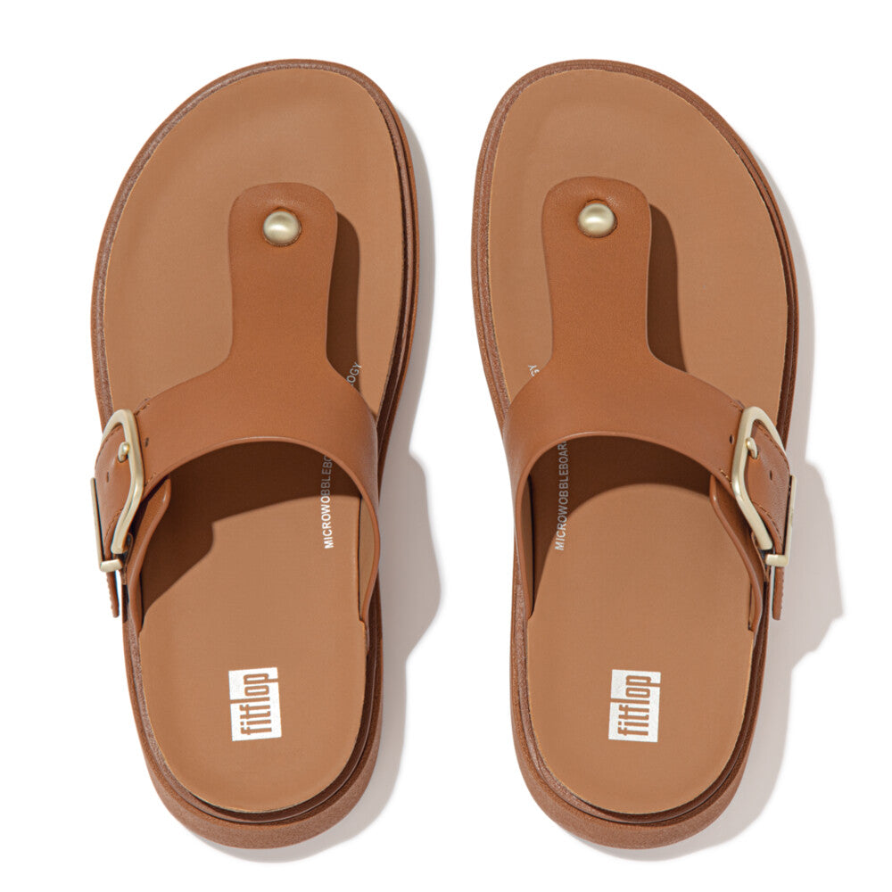 FitFlop FitFlop Gen-FF Buckle Leather Toe Post Sandals    